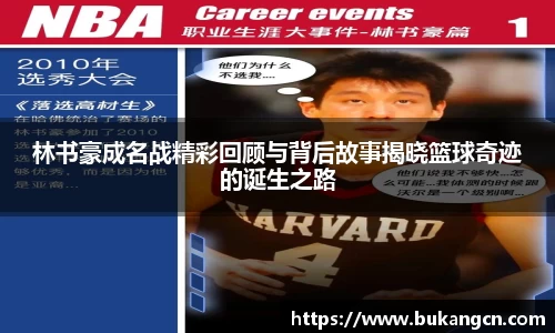 林书豪成名战精彩回顾与背后故事揭晓篮球奇迹的诞生之路